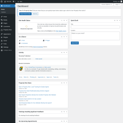 Page screenshot: Dashboard &lsaquo; Test site &mdash; WordPress