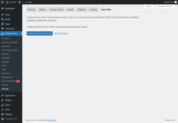 Page screenshot: Property Hive &rarr; Settings &rarr; Demo Data