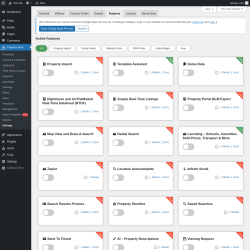 Page screenshot: Property Hive &rarr; Settings &rarr; Features