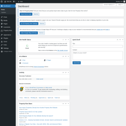 Page screenshot: Dashboard &lsaquo; Test site &mdash; WordPress