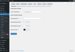 Page screenshot: Property Hive &rarr; Settings &rarr; Emails