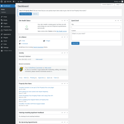 Page screenshot: Dashboard &lsaquo; Test site &mdash; WordPress