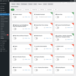 Page screenshot: Property Hive &rarr; Settings &rarr; Features