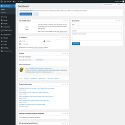 Page screenshot: Dashboard &lsaquo; Test site &mdash; WordPress