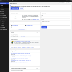 Page screenshot: Dashboard &lsaquo; Test site &mdash; WordPress