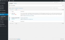 Page screenshot: Plugins &lsaquo; Test site &mdash; WordPress