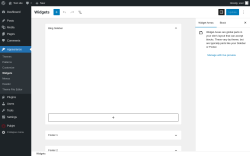 Page screenshot: Widgets ‹ Test site — WordPress