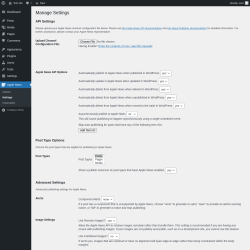 Page screenshot: Apple News → Settings