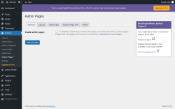 Page screenshot: Authors → Author Pages