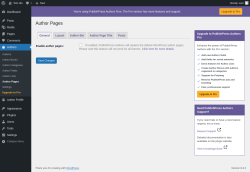 Page screenshot: Authors → Author Pages