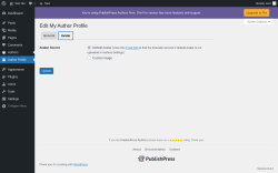 Page screenshot: Author Profile → 
            Avatar        