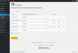Page screenshot: Checklists