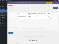 Page screenshot: Checklists