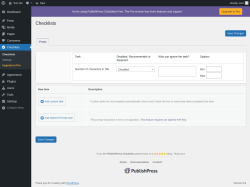 Page screenshot: Checklists