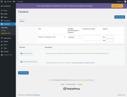 Page screenshot: Checklists