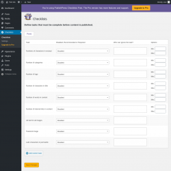 Page screenshot: Checklists