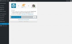 Page screenshot: Product Feed ‹ Test site — WordPress