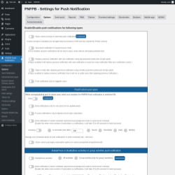 Page screenshot: PNFPB Push Notification → Options