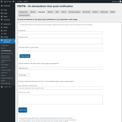 Page screenshot: PNFPB Push Notification → Send Notification