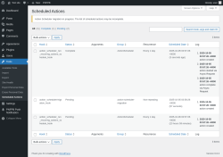Page screenshot: Tools → Scheduled Actions