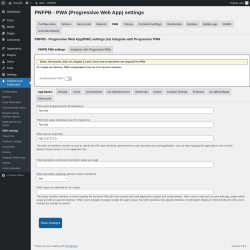 Page screenshot: PNFPB Push Notification → PWA settings