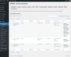Page screenshot: PNFPB Push Notification → Action scheduler