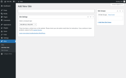 Page screenshot: Sites → Add New Site