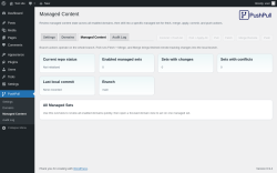Page screenshot: PushPull &rarr; Managed Content