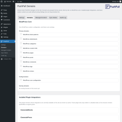 Page screenshot: PushPull &rarr; Domains
