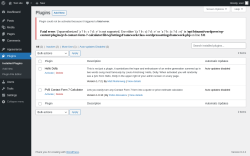 Page screenshot: Plugins ‹ Test site — WordPress
