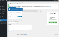 Page screenshot: PWA →  Help
