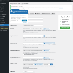 Page screenshot: PWA →  Setup