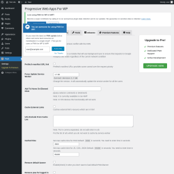 Page screenshot: PWA →  Advance