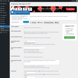 Page screenshot: PWA →  Advance