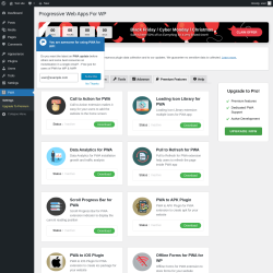 Page screenshot: PWA →   Premium Features