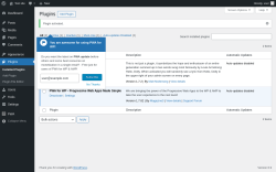 Page screenshot: Plugins ‹ Test site — WordPress