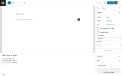 Page screenshot: Add New Post &lsaquo; Test site &mdash; WordPress