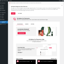 Page screenshot: Qi Addons for Elementor ‹ Test site — WordPress