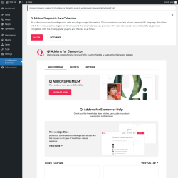 Page screenshot: Qi Addons for Elementor ‹ Test site — WordPress