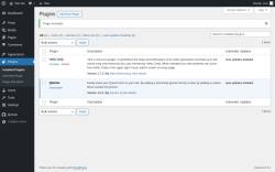 Page screenshot: Plugins &lsaquo; Test site &mdash; WordPress