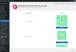 Page screenshot: QR Composer &rarr; Download Vcard (PRO)