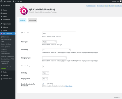 Page screenshot: QR Composer &rarr;  Bulk Print (PRO)