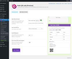 Page screenshot: QR Composer &rarr; Order QR Code (PRO)