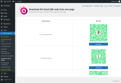 Page screenshot: QR Composer &rarr; Download Vcard (PRO)