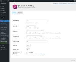 Page screenshot: QR Composer &rarr;  Bulk Print (PRO)