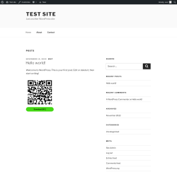 Page screenshot: Test site &ndash; Just another WordPress site