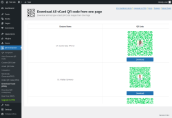 Page screenshot: QR Composer &rarr; Download Vcard (PRO)