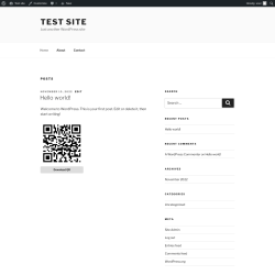 Page screenshot: Test site &ndash; Just another WordPress site