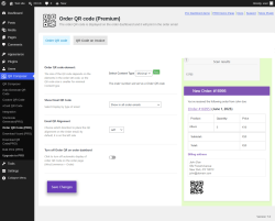 Page screenshot: QR Composer &rarr; Order QR Code (PRO)