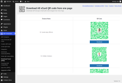 Page screenshot: QR Composer &rarr; Download Vcard (PRO)